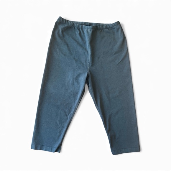 Alaïa Paris Navy Cropped Stretch Legging Pants (Size 40)